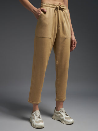 MKH Women Beige Fitness Track Pants