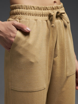 MKH Women Beige Fitness Track Pants