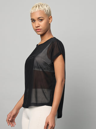 MKH Womens Active Mesh T Shirt Short Sleeves Gymwear