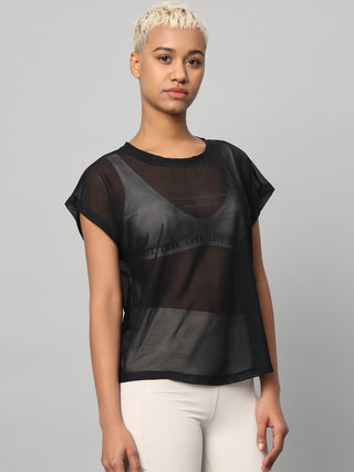 MKH Womens Active Mesh T Shirt Short Sleeves Gymwear