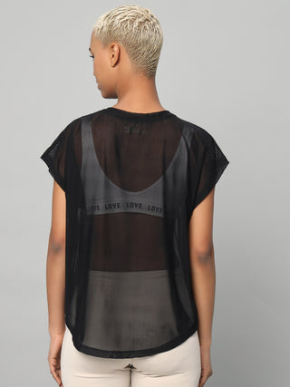 MKH Mesh T Shirt Womens Relaxed Silhouette And Comfort