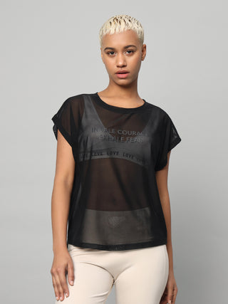 MKH Mesh T Shirt Womens Relaxed Silhouette And Comfort