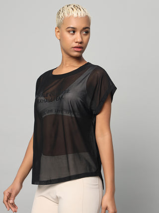 MKH Mesh T Shirt Womens Relaxed Silhouette And Comfort