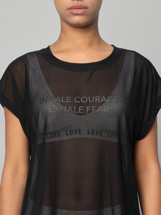 MKH Mesh T Shirt Womens Relaxed Silhouette And Comfort