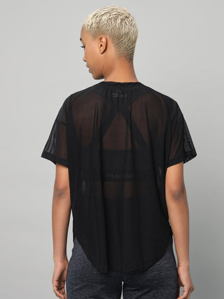MKH See-Through Mesh Bold Activewear T-Shirt