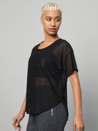 MKH See-Through Mesh Bold Activewear T-Shirt