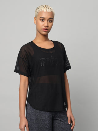 MKH See-Through Mesh Bold Activewear T-Shirt