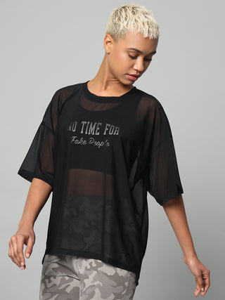 MKH Black HyperFlex T-Shirt for Women