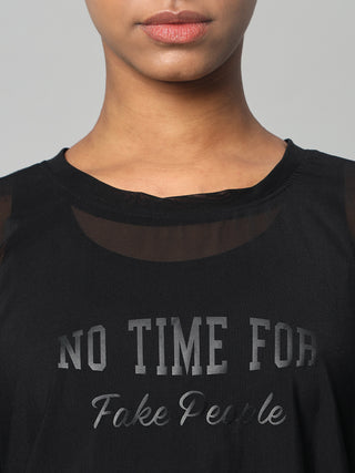 MKH Black HyperFlex T-Shirt for Women