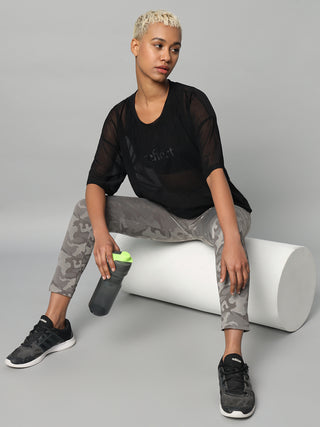MKH EnduraFlow Black Mesh T-Shirt for Women