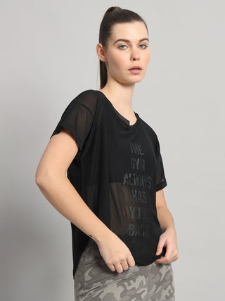 MKH Women Mesh Yoga & Training T-Shirt