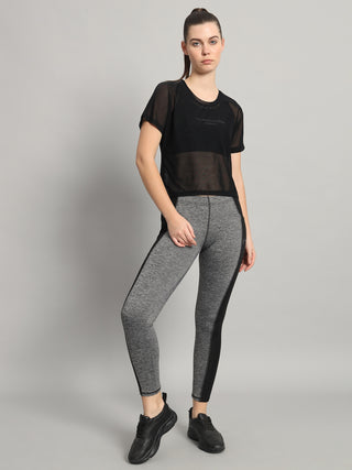 MKH Lightweight Mesh Crop Fit T Shirt Womens Workout