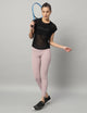 MKH Sheer Mesh T Shirt Womens Curved Hem Fitness Look