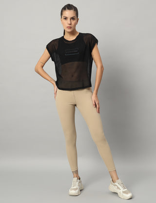 MKH Womens Mesh T Shirt With Short Sleeves And Breathability