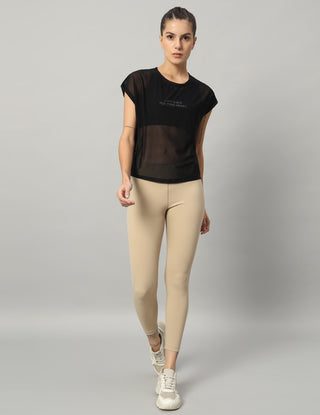 MKH Breathable Sheer Mesh T Shirt Womens Short Sleeves