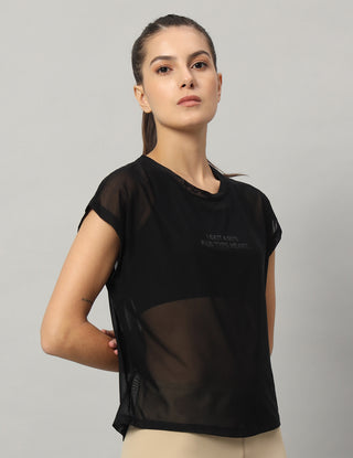 MKH Breathable Sheer Mesh T Shirt Womens Short Sleeves