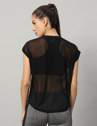 MKH Womens Mesh T Shirt Casual Short Sleeve Workout