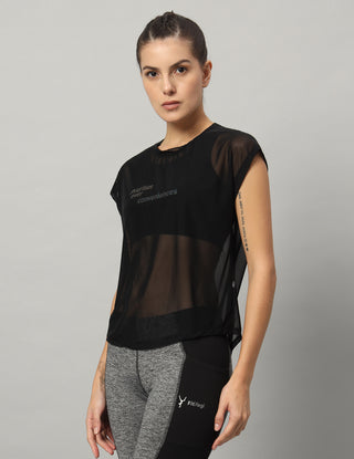 MKH Womens Mesh T Shirt Casual Short Sleeve Workout