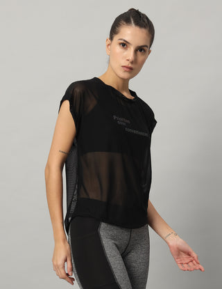 MKH Womens Mesh T Shirt Casual Short Sleeve Workout