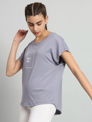 MKH Women Lavender Sports Training T-Shirt