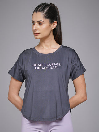MKH Dark Grey Women AirSprint Running Fitness T-Shirt