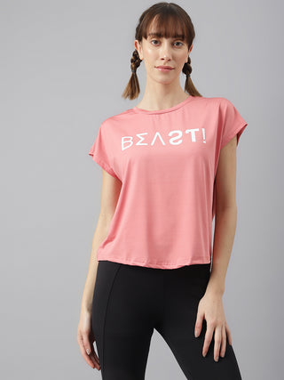 MKH Women Pink AeroStride Workout Fitness Top