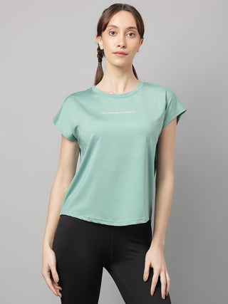 MKH Women Sea Green MotionRush Training Workout T-Shirt