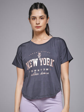 MKH Dark Grey Women MotionDry Breathable Sports Tee