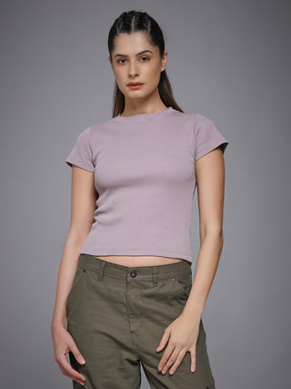 MKH Lavender Everyday Essential Ribbed T-Shirt
