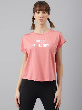 MKH Women Pink VelocityMove Fitness Workout T Shirt