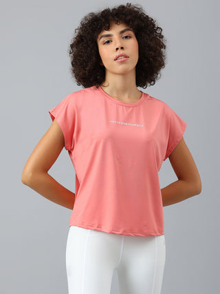 MKH Women Pink DryFlex Sports Training T Shirt