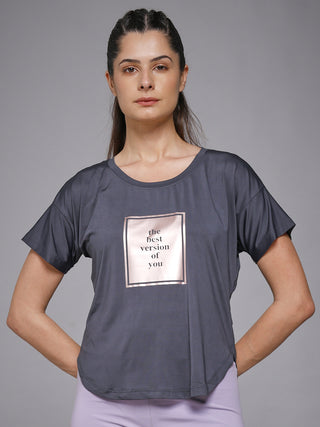MKH Women Dark Grey PowerDynamic Outdoor Sports Top