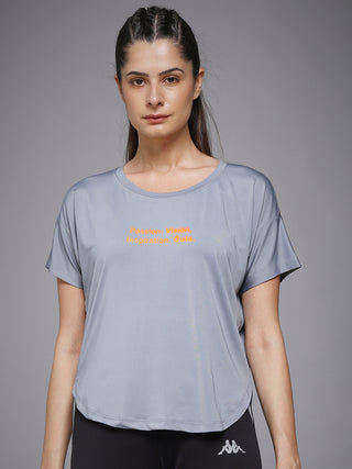 MKH Women Grey Round Neck Everyday Comfort Printed T-Shirt