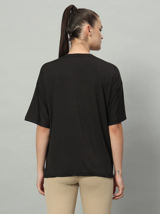 MKH Women Black Breathable Activity T-Shirt for Training Sessions