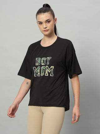 MKH Women Black Breathable Activity T-Shirt for Training Sessions