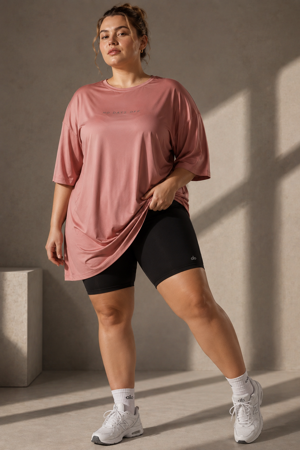 MKH Onion Pink Women Smart Cool Long Plus Size Tee – Sweat Guard Fabric for Running & Training