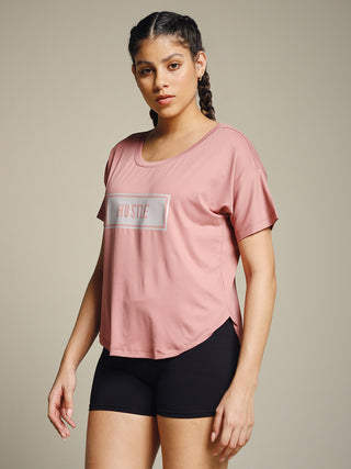 MKH Women Pink Classic Modern Typography Graphic T-Shirt