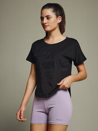 MKH Women Black UrbanActive Sports Workout Wear