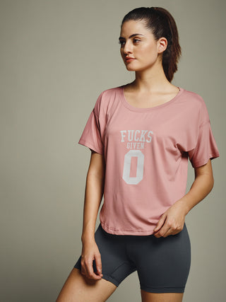 MKH Women Pink Urban Graphic Printed Casual T-Shirt
