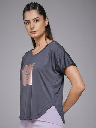 MKH Women Dark Grey PowerDynamic Outdoor Sports Top