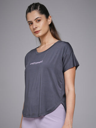 MKH Dark Grey Women CoolWeave Performance T-Shirt