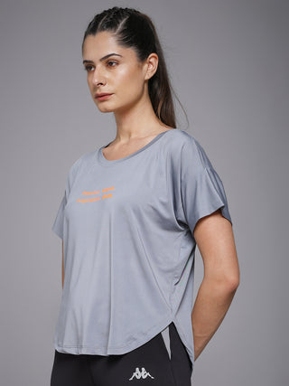 MKH Women Grey Round Neck Everyday Comfort Printed T-Shirt