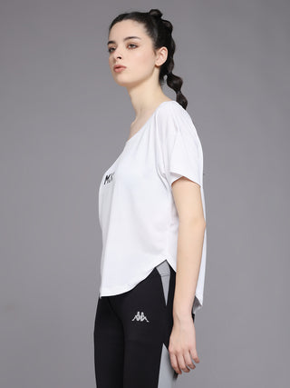MKH Women White Breathable Outdoor Activity T-Shirt for Summer Wear