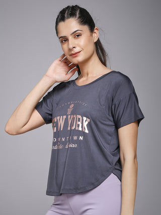 MKH Dark Grey Women MotionDry Breathable Sports Tee