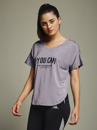 MKH Women Lavender Weekend Contemporary Printed T-Shirt