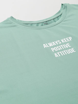 MKH Women Sea Green CoolActive Outdoor Running T-Shirt