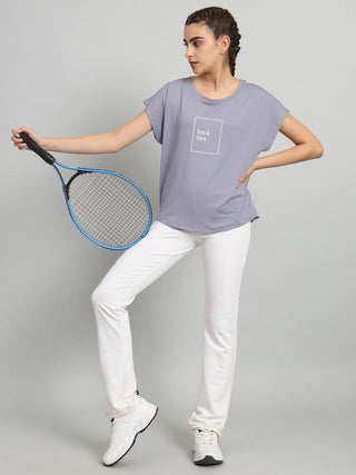 MKH Women Lavender Sports Training T-Shirt