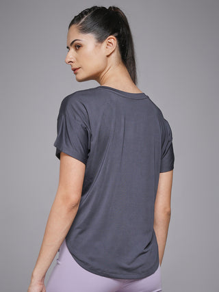 MKH Women Dark Grey PowerDynamic Outdoor Sports Top