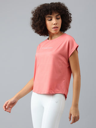 MKH Women Pink DryFlex Sports Training T Shirt