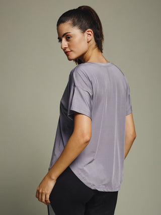 MKH Women Lavender Weekend Contemporary Printed T-Shirt